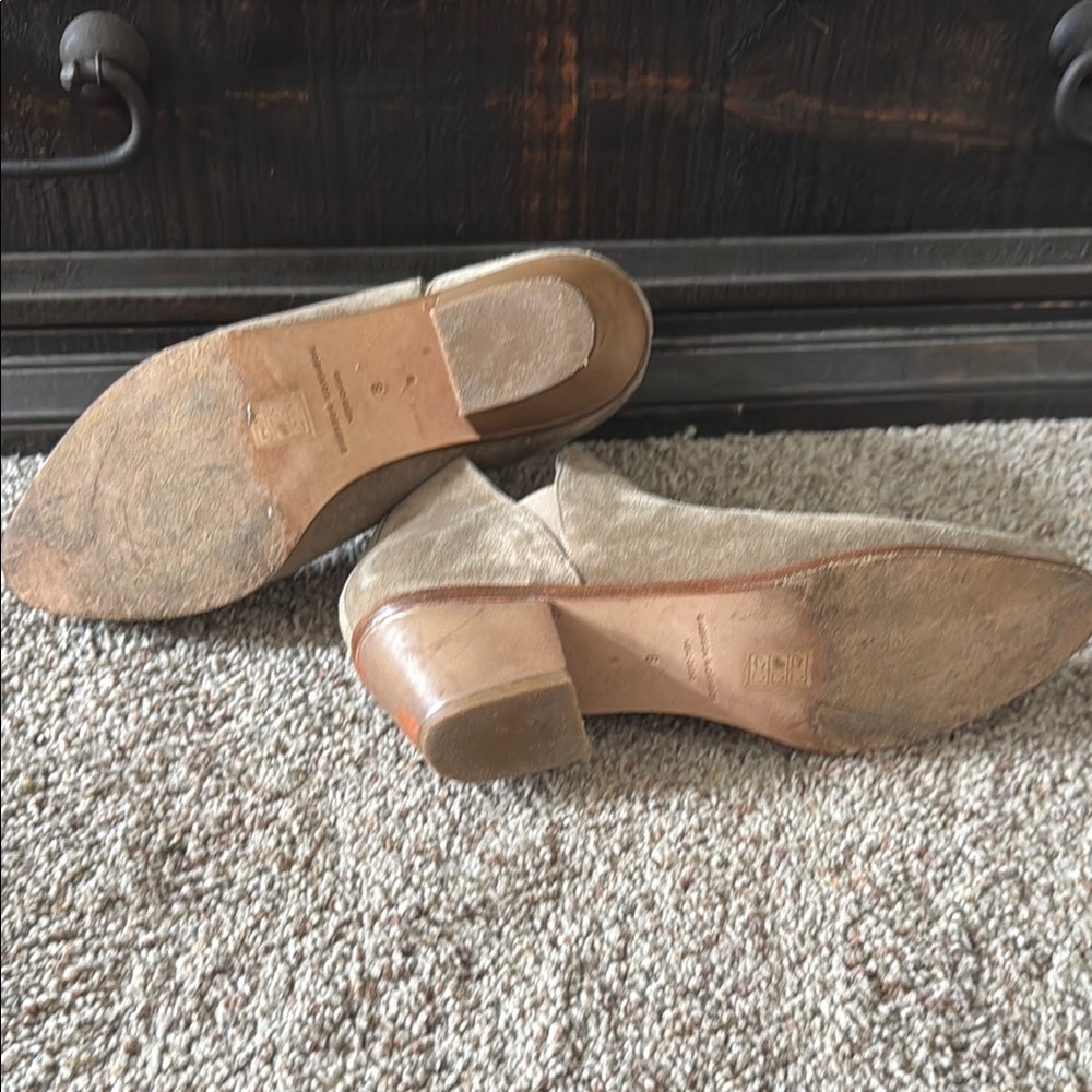 Sigerson Morrison Tan Ankle Booties with Elastic Panels - Picture 6 of 8
